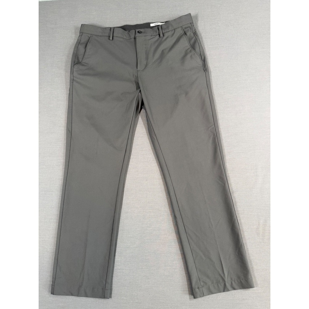 Greg Norman ML75 Microlux Stretch Play Dry Tech Gray Mens Pants 34 x 29 Shark